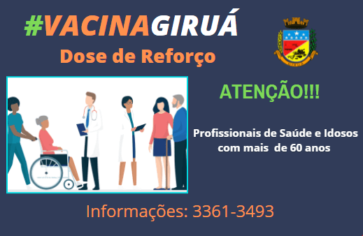Governo Municipal inicia vacinação de reforço em profissionais de saúde e idosos com mais de 60 anos